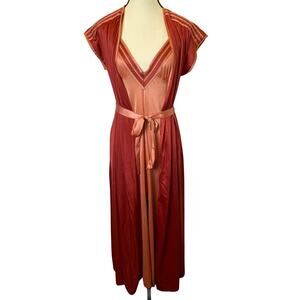 Vintage 70's Dutchess Individually Yours Lingerie Set‎ Maxi Slip Dress and Robe